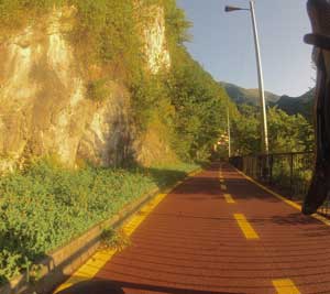 Cycling around Lake Como