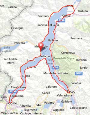 Cycling around Lake Como