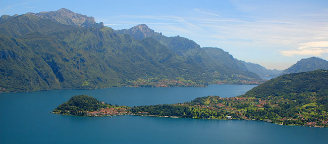 View of the Grigna Mountain from West side of Lake Como